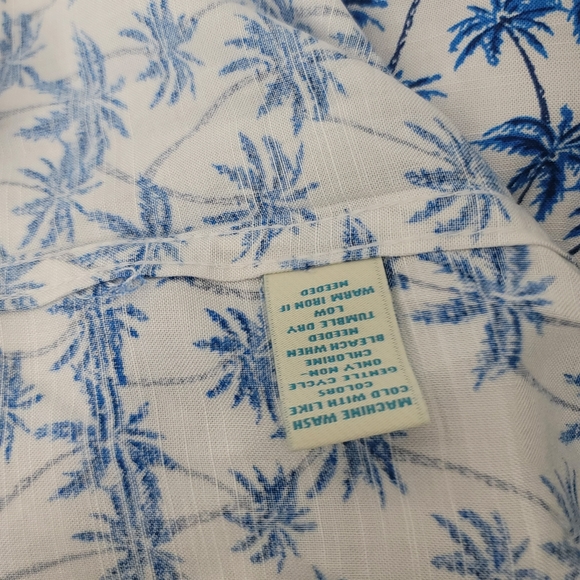 Caribbean Tree Print Short-Sleeve Woven Camp Shirt - Picture 7 of 7
